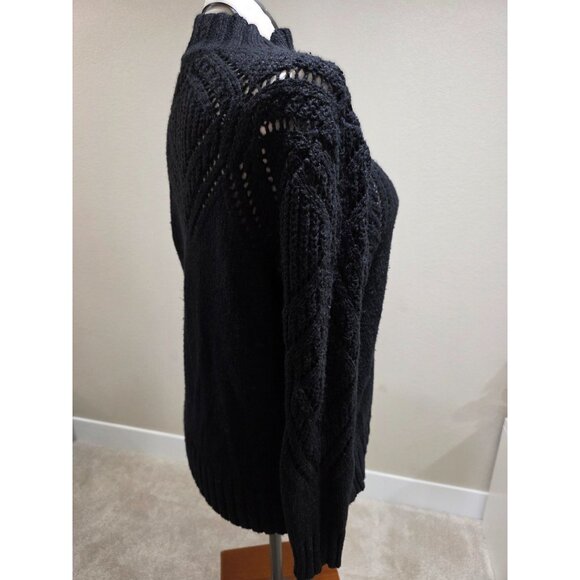 Torrid Womens Black Open Knit Pullover Sweater Size 0 - Picture 6 of 11